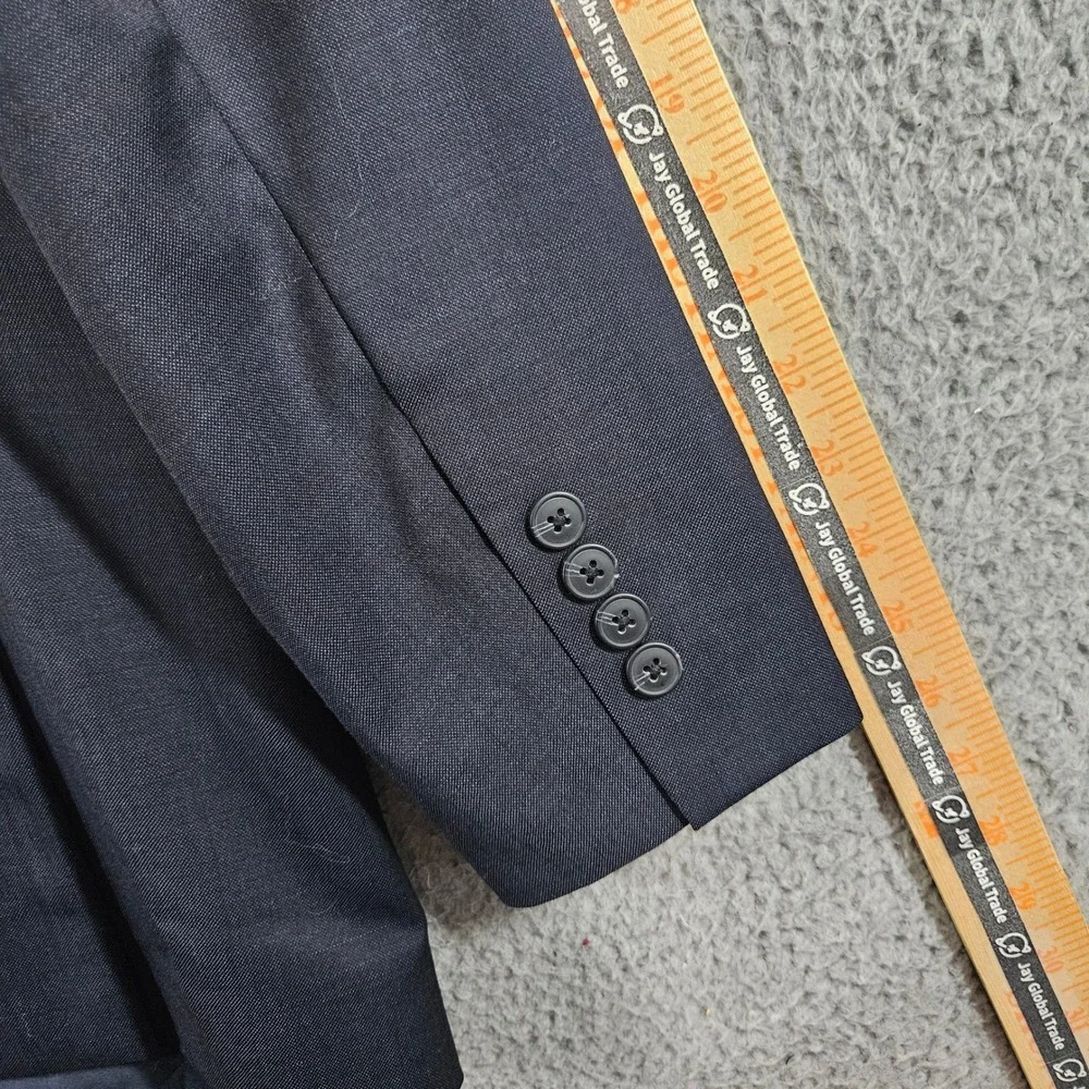 Jos. A. Bank 1905 Navy Blue 100% Wool Suit 48 Regular 43 Waist Unhemmed Pants